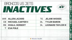 Jets vs. Broncos Inactives: Rookie Azareye'h Thomas Could Get Chance to Shine in London