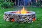 Rock fire pit