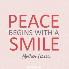 Mother Teresa Quote (About peace, smile) | We Heart It | peace ... via Relatably.com