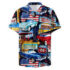 Camisas clásicas no fáciles de desvanecer para hombres, camisas casuales personalizadas de cómic, sedán, coche, 2019 - AliExpress на сайте AliExpress