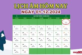 Lịch âm 1/12 - Âm lịch hôm nay 1/12 chính xác nhất - VTC News