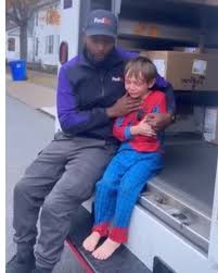 He knocked on the door expecting a signature. Instead, a ...