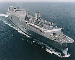 Image of US military cargo ship