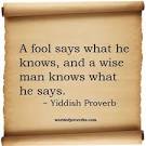 Wise sayings and proverbs