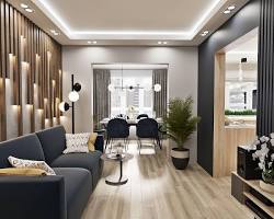 Modern ve şık bir salonun iç mekan görseli resmi