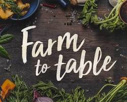 Image of farmtotable restaurant with fresh ingredients