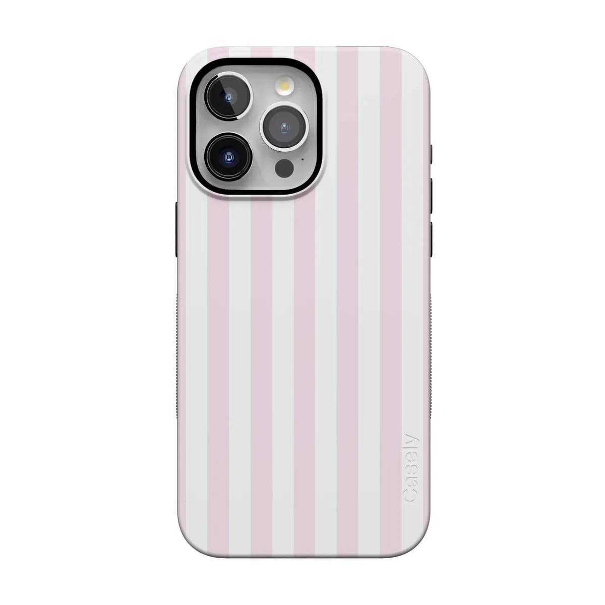 Casely iPhone 15 Pro Max Compatible with MagSafe Pink Stripes