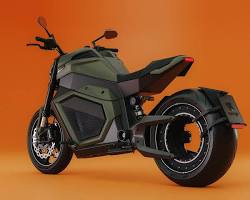 Image of Verge TS electric motorcycle. ces 2024.