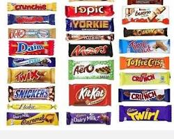 Bildmotiv: variety of chocolate bars