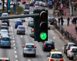 Image of Smart city traffic lights