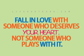 Life quotes: Fall in love with someone who deserved- Quotes on ... via Relatably.com