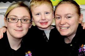 Toddler Jack McArdle collapsed at Little Gems Nursery in Belfield Road on Wednesday. But quick-thinking staff members Emma McCartney and and ... - C_71_article_1185145_image_list_image_list_item_0_image