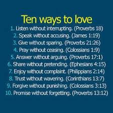 Famous Bible Verses Quote about Ways To Love — Ten ways to love ... via Relatably.com