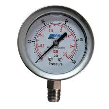 0-50 PSI Pressure Gauge 2.5" 304 Stainless Steel Dial, 1/4 ...