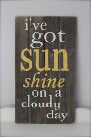 Wood Wall Art Wood Sign Reclaimed Wood Sunshine Quote by InMind4U ... via Relatably.com