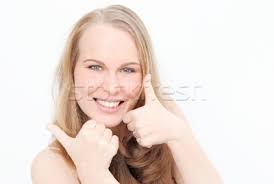 blonde smiling woman with thumbs up looking happy stock photo © mandy godbehear (godfer) (#1135433) | Stockfresh - 1135433_stock-photo-blonde-smiling-woman-with-thumbs-up-looking-happy