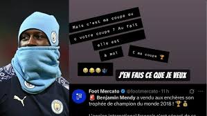 Benjamin Mendy auctions off World Cup replica trophy