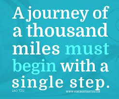 A journey of a thousand miles – LAO TZU Positive Quotes ... via Relatably.com