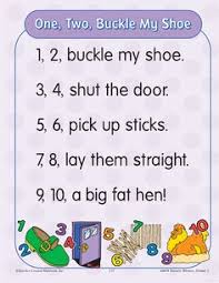 Image result for one two buckle my shoe rhyme