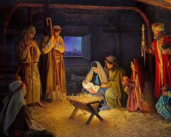 Image of Nativity scene painting
