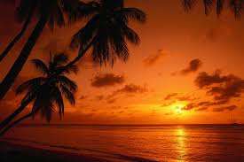 Widowiskowy zachód Słońca na Karaibach