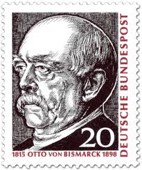 Otto von Bismark (Reichskanzler), Briefmarke 1965