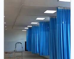 Image of Antimicrobial fabric for hospital door curtains