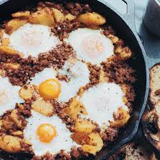 Baked Eggs with Chorizo and Potatoes Recipe - David Kinch