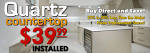 Price for quartz countertops installed california