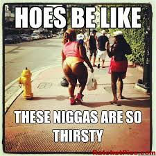hoes be like these niggas are so thirsty - Misc - quickmeme via Relatably.com