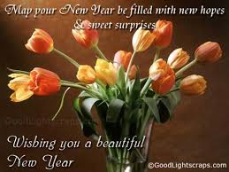beautiful flowers wishes quotes card of new year 2016 - happy new ... via Relatably.com