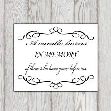 In loving memory printable Memorial table Wedding by DorindaArt via Relatably.com
