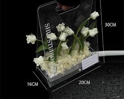 Image of Clear acrylic flower box retail display