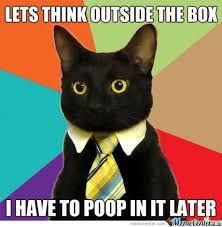 Tinking Outside The Box Clever Cat by j2gskillz - Meme Center via Relatably.com