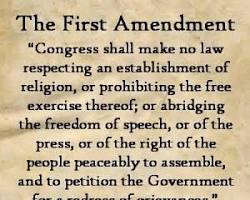 Image of First Amendment of the United States Constitution