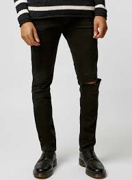 Image result for black rolled skinny jeans men