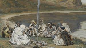 Image result for jesus frying fish on the shore