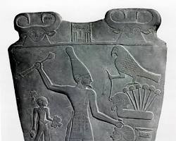 Image of Pharaoh Narmer's palette, depicting the unification of Upper and Lower Egypt