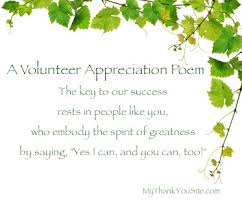 Thank You Volunteers Poems - Volunteer Appreciation Poem - Poem to ... via Relatably.com