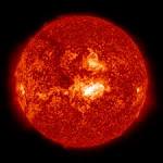 Image result for Sun with solar flare - photo by NASA