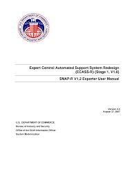 Export Control Automated Support System Redesign (ECASS-R ...