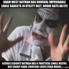 Adam West Batman has unusual improbable large gadgets in Utility ... via Relatably.com