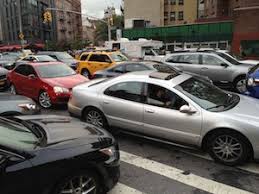 Image result for traffic on a side street  in Boro Park\