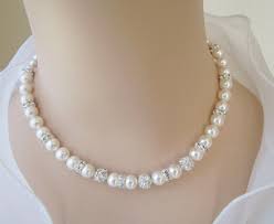 Image result for simple elegant pearl necklace