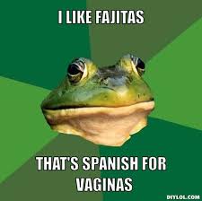 Vitamin-Ha-foul-bachelor-frog-meme-generator-i-like-fajitas-that-s-spanish-for-vaginas-c1dd2a.jpg via Relatably.com