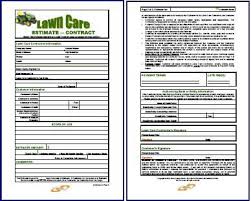 Lawn Care Contract -- Combo Estimate &amp; Contract Form, $9.95 - Lawn ... via Relatably.com