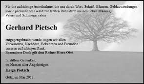 Anzeige für Gerhard Pietsch - 136143_11764