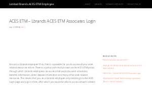 Aces Etm Scheduling - HR Access Login