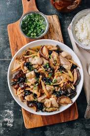 Steamed Chicken with Mushrooms & Dried Lily Flowers - The Woks ...