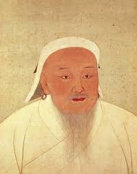 Portrait of Genghis Khan (c.1162-1227), Mongol Khan, founder of the Imperial ...